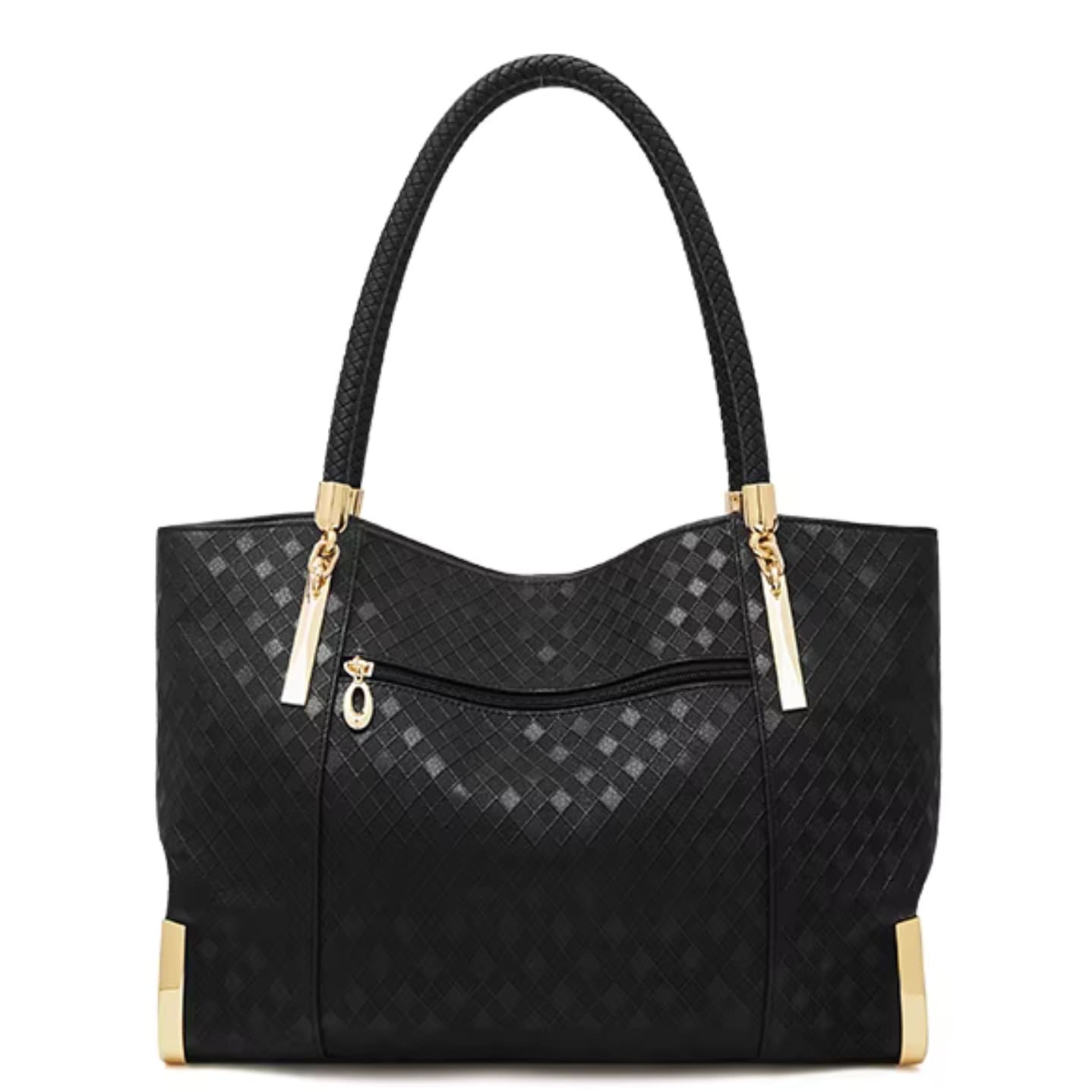 BOLSA FEMININA FOXER FEITA EM COURO GENUÍNO MODELO  ICONIQUE  BLACK