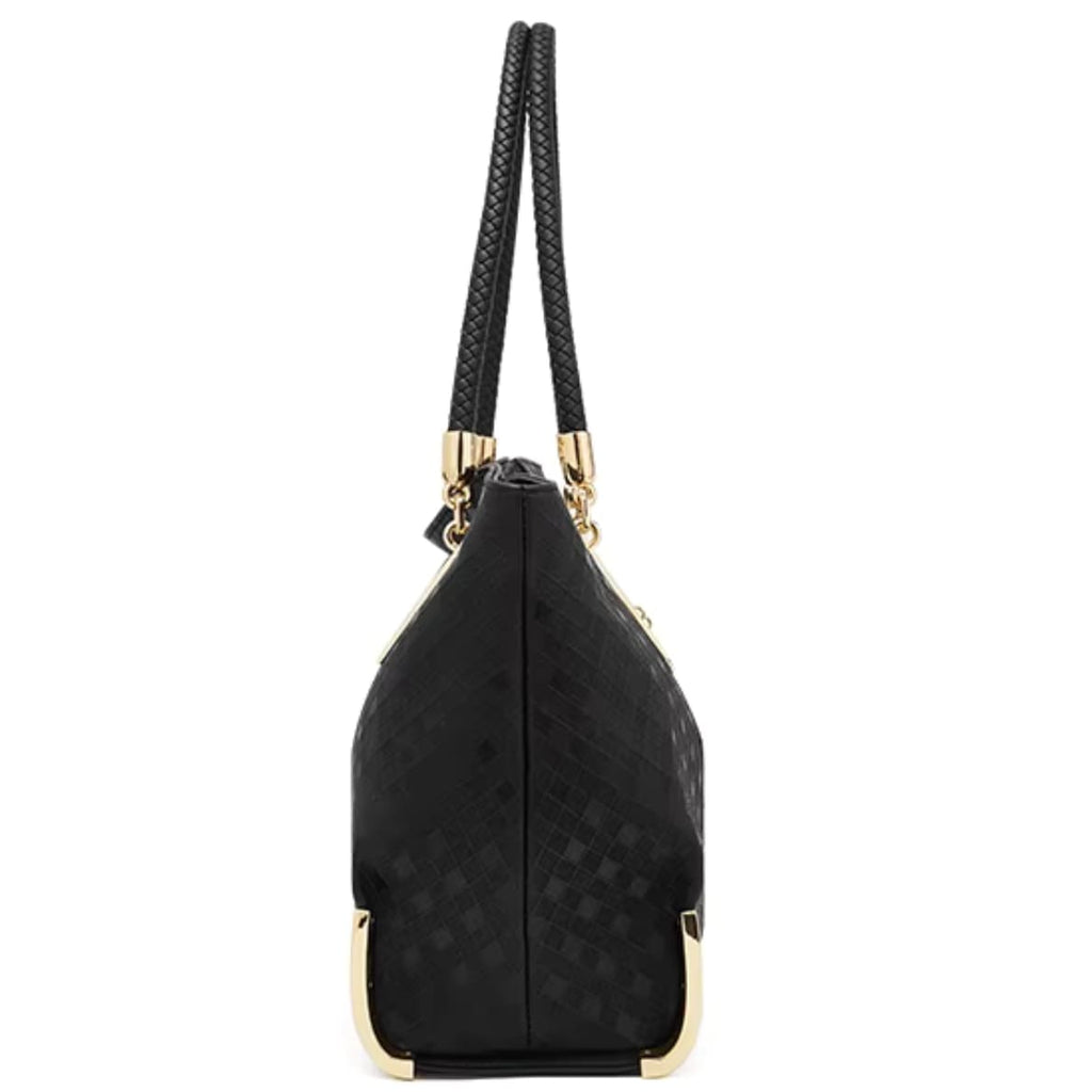 BOLSA FEMININA FOXER FEITA EM COURO GENUÍNO MODELO  ICONIQUE  BLACK