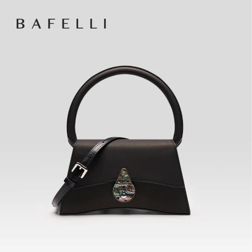 BOLSA FEMININA BAFELLI PASSY OR BLACK– COURO GENUÍNO PREMIUM
