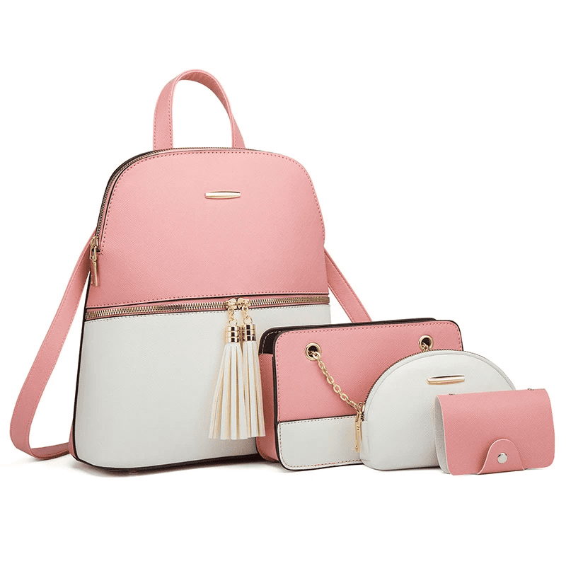 Conjunto Bolsa feminina transversal  feita em couro sintético  modelo Zafira