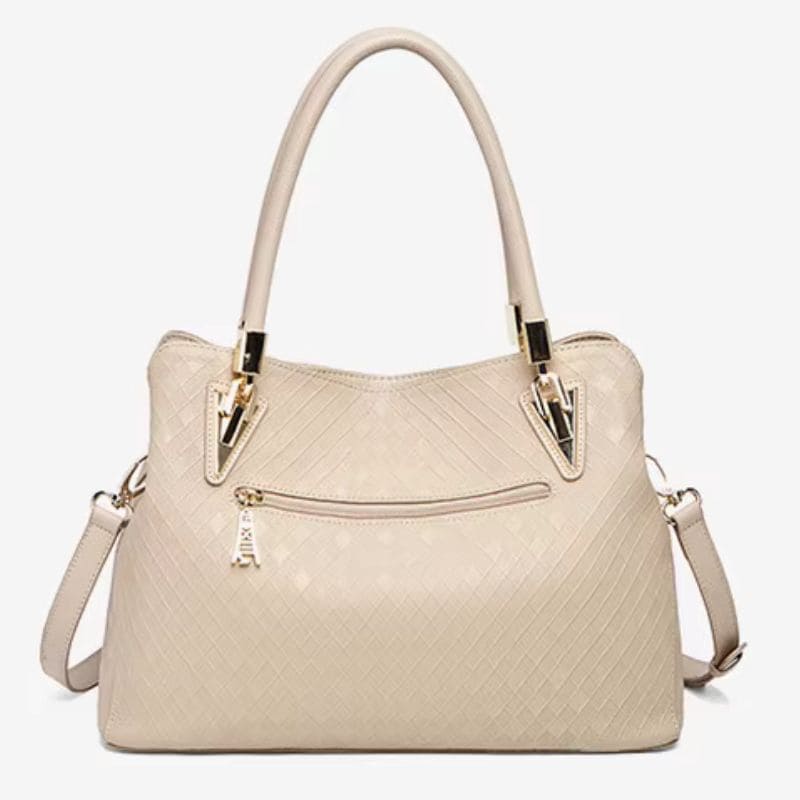 BOLSA FEMININA FOXER FEITAM COURO REFINADO MODELO VERONA BEIGE