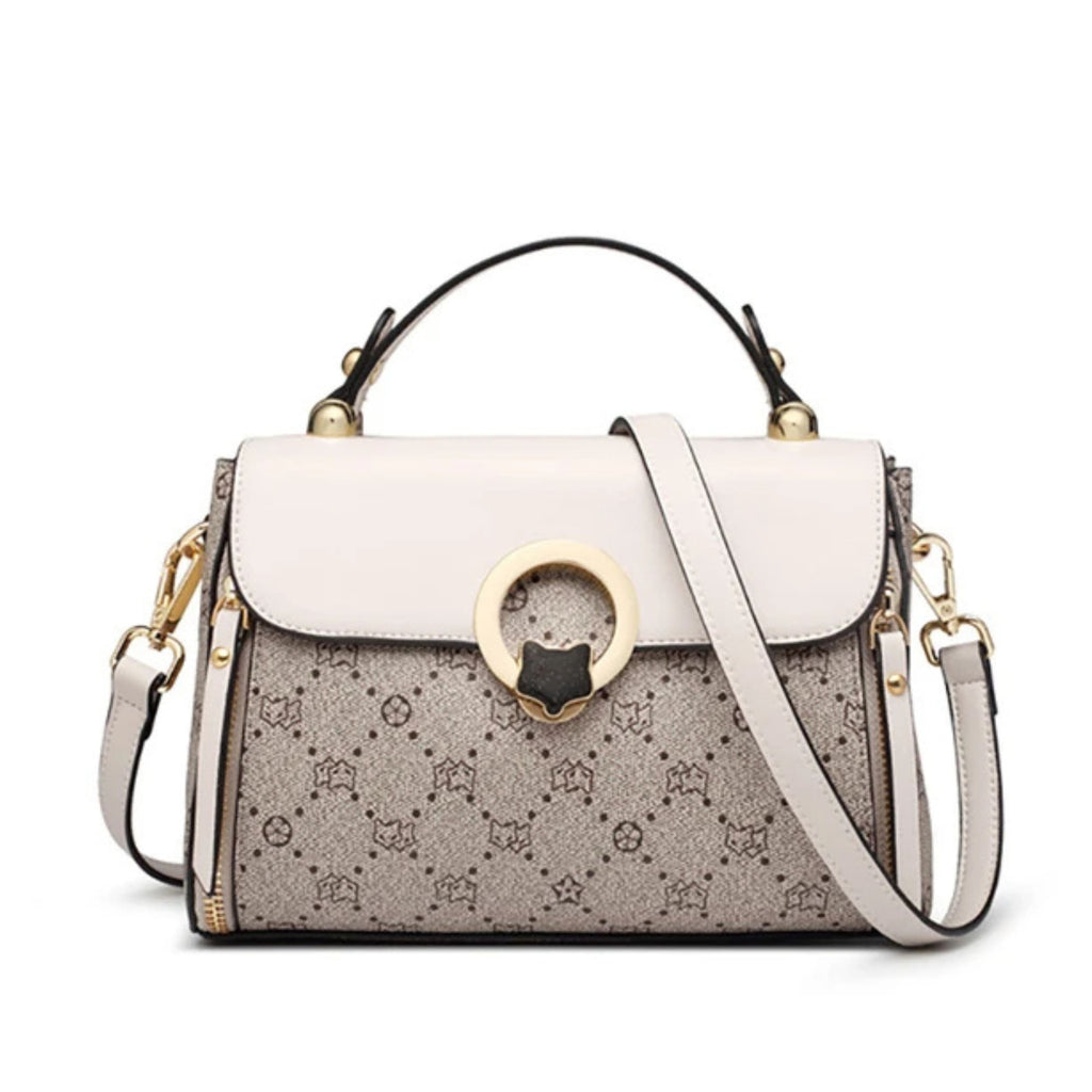 BOLSA FEMININA FOXER FEITA EM COURO REFINADO MODELO CÉLINEA GRAY