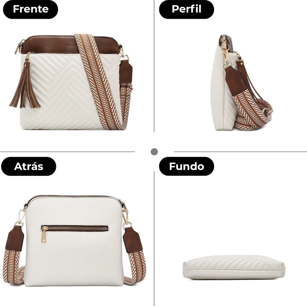 BOLSA FEMININA TRANSVERSAL  FOXER MODELO ALTHÉA  WHAIT