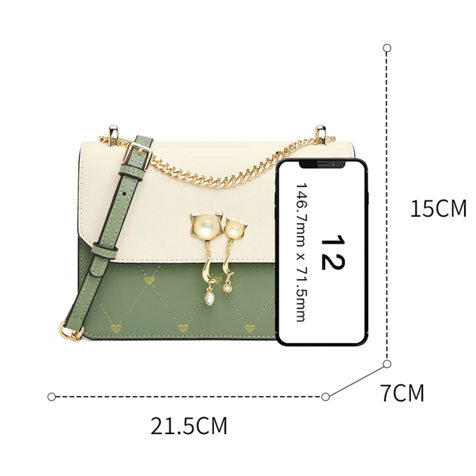 BOLSA FEMININA FOXER FEITAM EM COURO REFINADO MODELO BELLA DUO CHARM