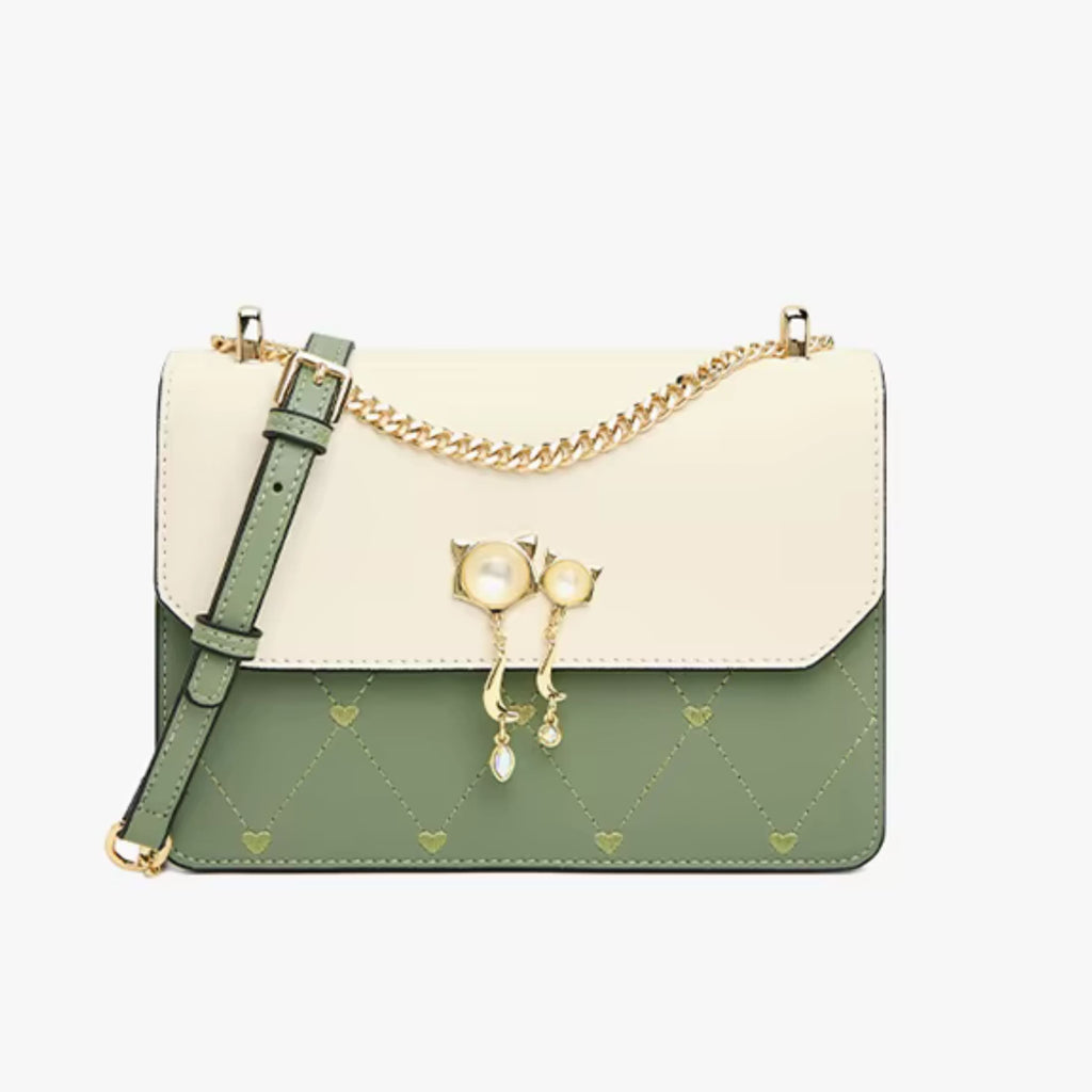 BOLSA FEMININA FOXER FEITAM EM COURO REFINADO MODELO BELLA DUO CHARM