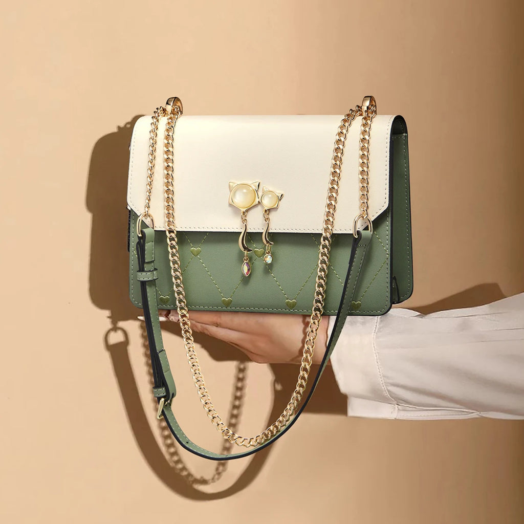 BOLSA FEMININA FOXER FEITAM EM COURO REFINADO MODELO BELLA DUO CHARM