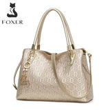 BOLSA FEMININA FOXER TRANVERSAL FEITA EM  COURO GENUÍNO MODELO ALMA GOLDEN