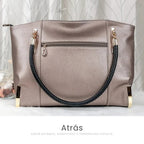 BOLSA FEMININA EM COURO LEGÍTIMO FOXER MODELO VELLUTO  GRAY
