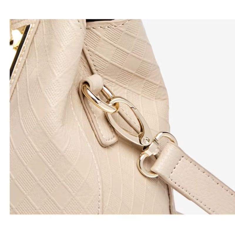 BOLSA FEMININA FOXER FEITAM COURO REFINADO MODELO VERONA BEIGE