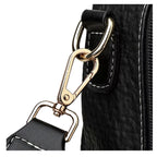 MOCHILA FEMININA PRETA FEITA EM COURO MODELO SERENA BLACK