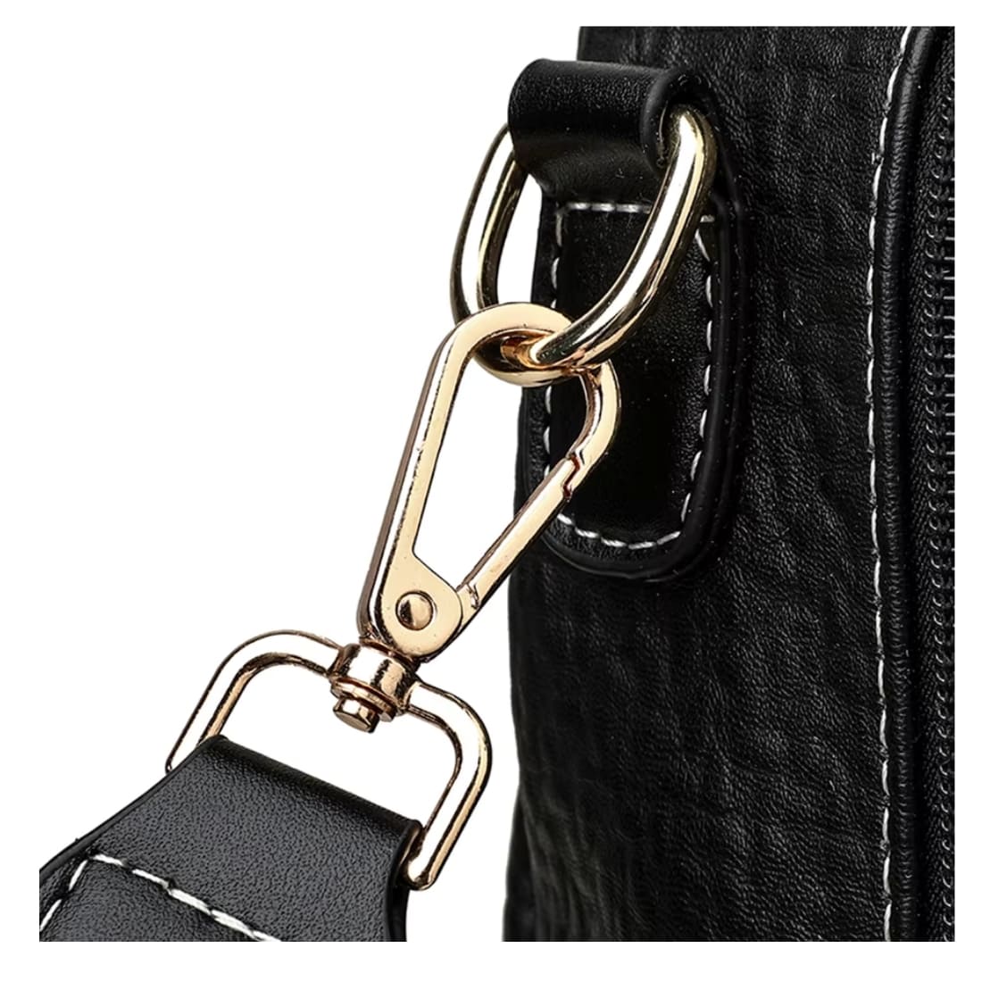 MOCHILA FEMININA PRETA FEITA EM COURO MODELO SERENA BLACK