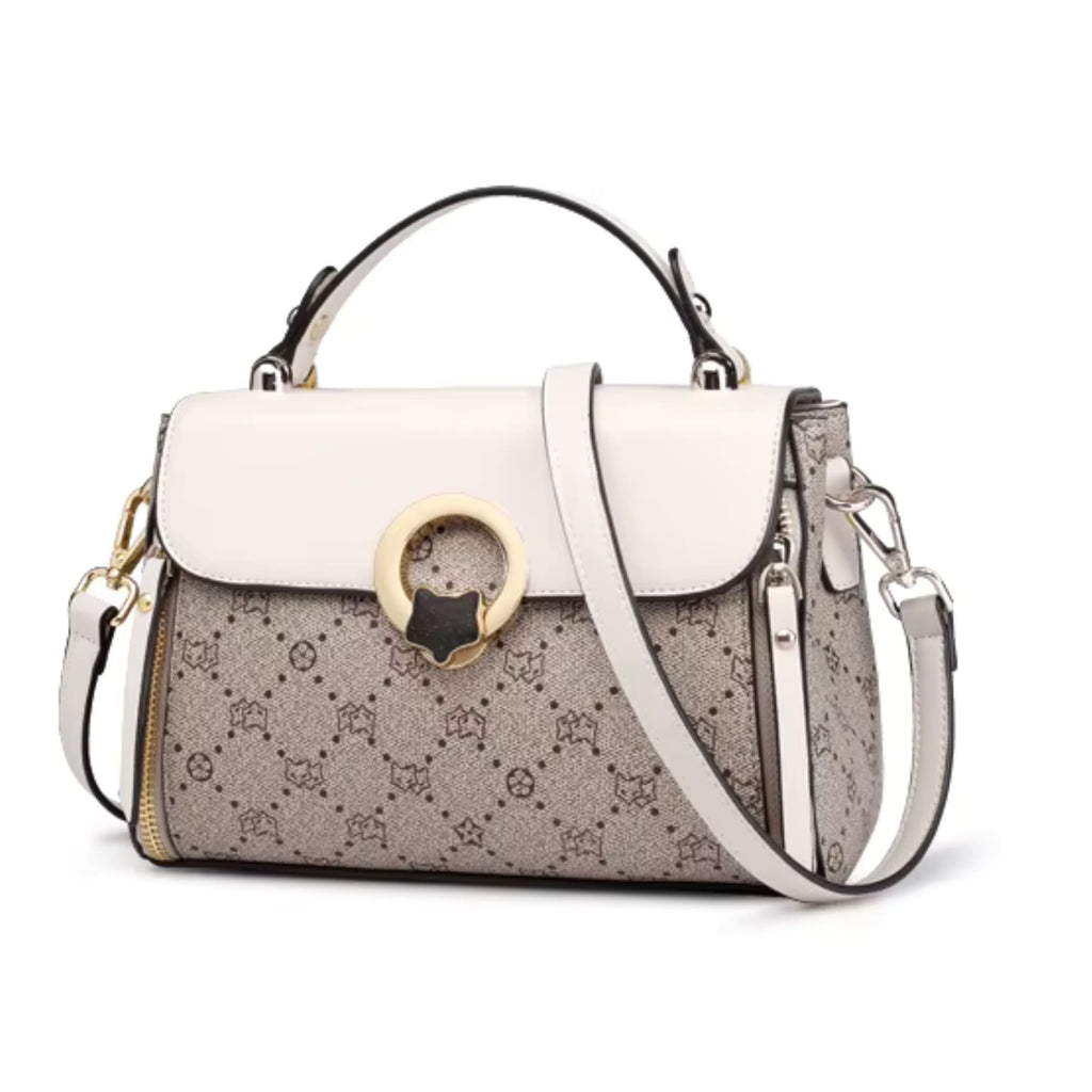 BOLSA FEMININA FOXER FEITA EM COURO REFINADO MODELO CÉLINEA GRAY