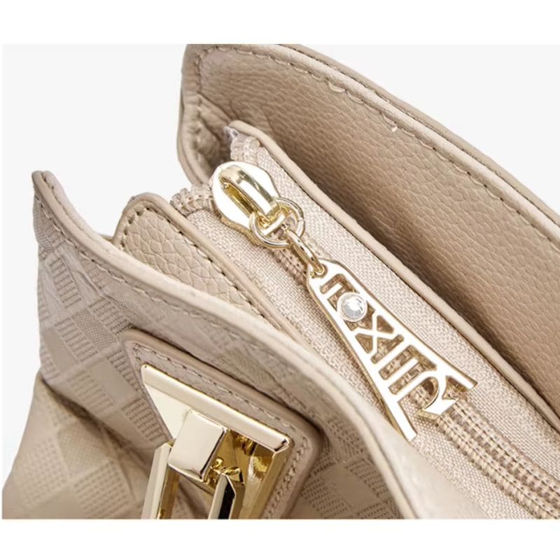 BOLSA FEMININA FOXER FEITAM COURO REFINADO MODELO VERONA BEIGE