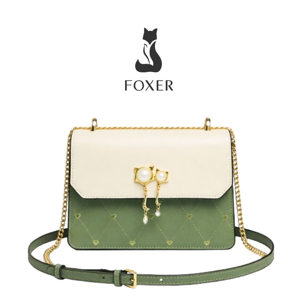 BOLSA FEMININA FOXER FEITAM EM COURO REFINADO MODELO BELLA DUO CHARM