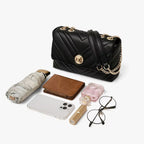 BOLSA FEMININA FOXER MODELO LUXE FLAP BLACK