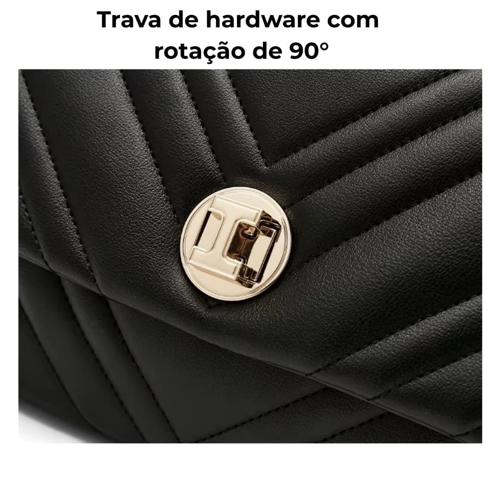 BOLSA FEMININA FOXER MODELO LUXE FLAP BLACK
