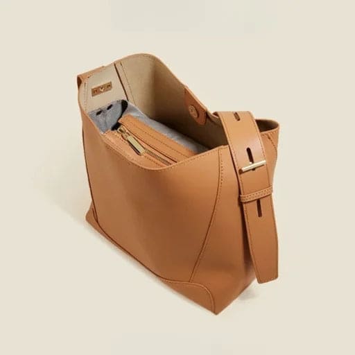 BOLSA FEMININA EM COURO  FOXER MODELO VALENCIA BROWN