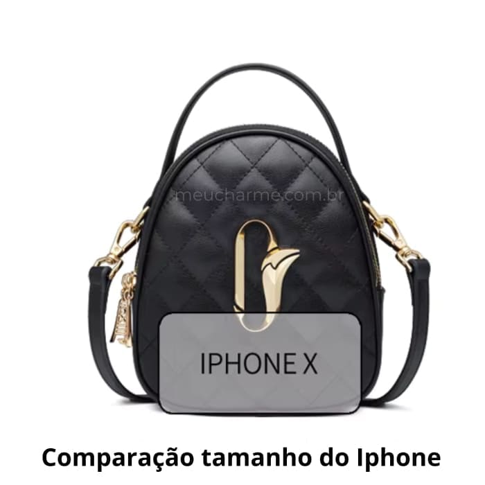 BOLSA FEMININA FOXER FEITA EM COURO REFINADO  MODELO JOLIE BLACK