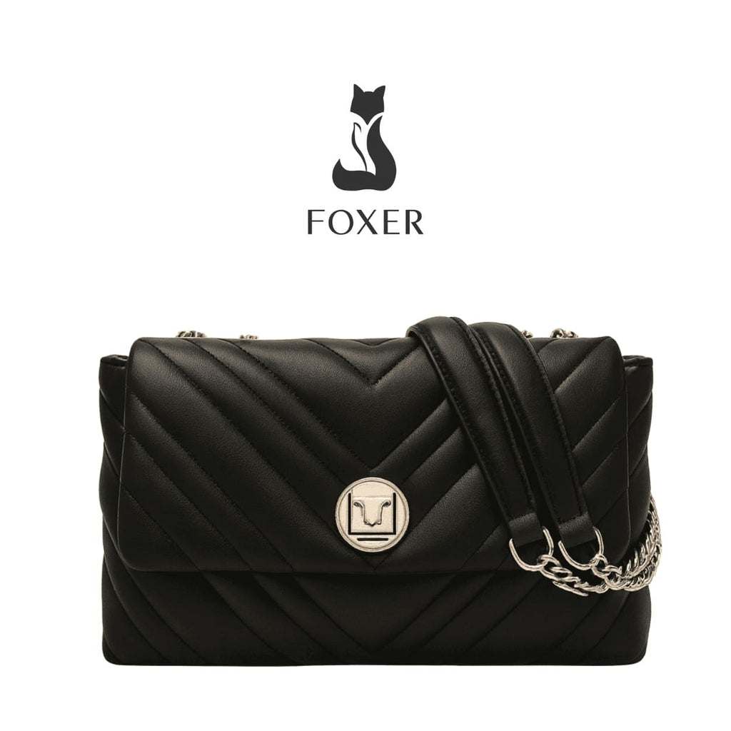 BOLSA FEMININA FOXER MODELO LUXE FLAP BLACK