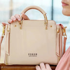 BOLSA FEMIINA EM COURO FOXER MODELO PRESTIGE CABAS WHAIT