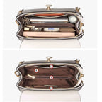 BOLSA FEMININA FOXER FEITA EM COURO REFINADO MODELO CÉLINEA BROWN