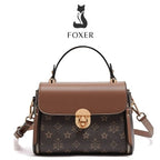BOLSA FEMININA FOXER FEITA EM COURO REFINADO MODELO CÉLINEA BROWN