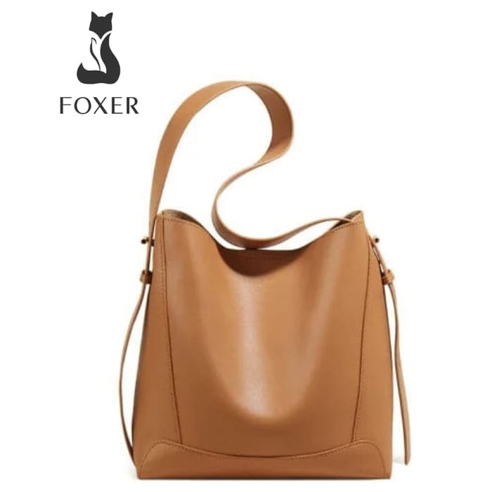 BOLSA FEMININA EM COURO  FOXER MODELO VALENCIA BROWN