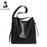 BOLSA FEMININA EM COURO  FOXER MODELO VALENCIA BLACK