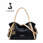 BOLSA FEMININA FOXER FEITA EM COURO GENUÍNO – MODELO ESSÉNNE BLACK