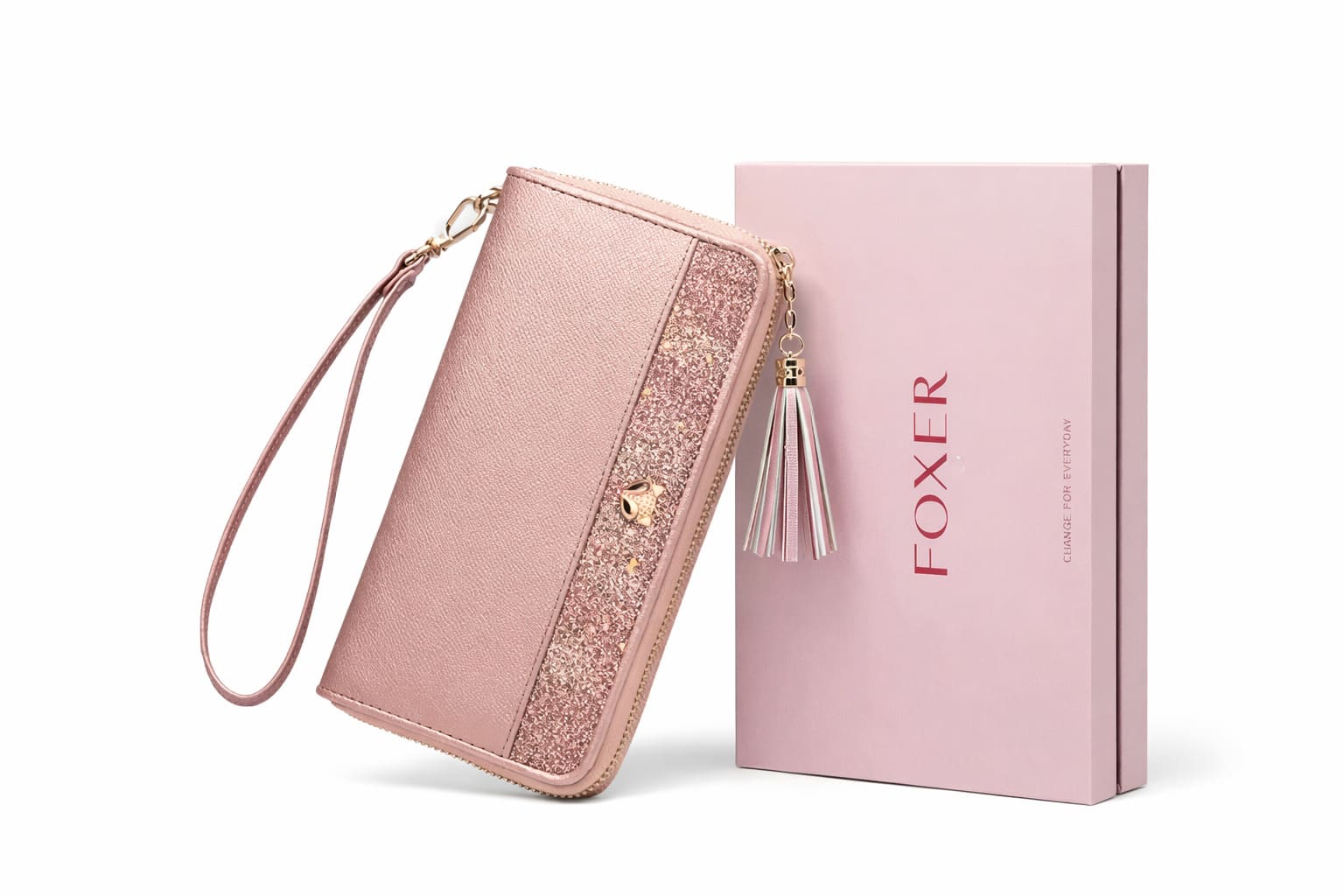 CARTEIRA FEMININA  FOXER FEITA EM COURO GENUÍNO MODELO  VELISSE ROSÉ