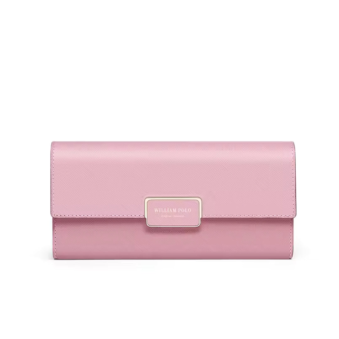 CARTEIRA FEMININA FEITA EM COURO GENUÍNO  MODELO IVORY ÉLÉGANCE- LINHA WILLIAM POLO