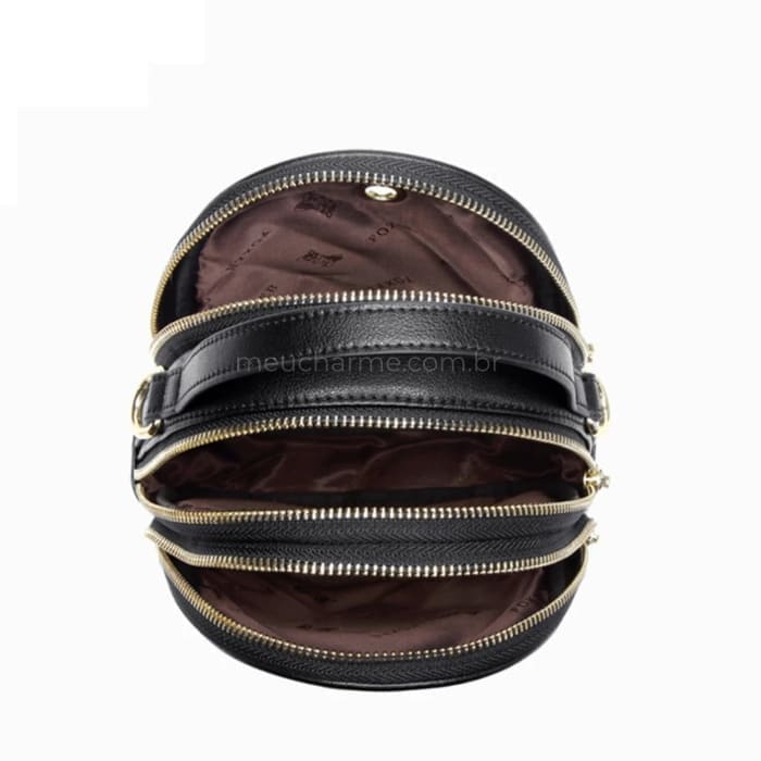 BOLSA FEMININA FOXER FEITA EM COURO REFINADO  MODELO JOLIE BLACK