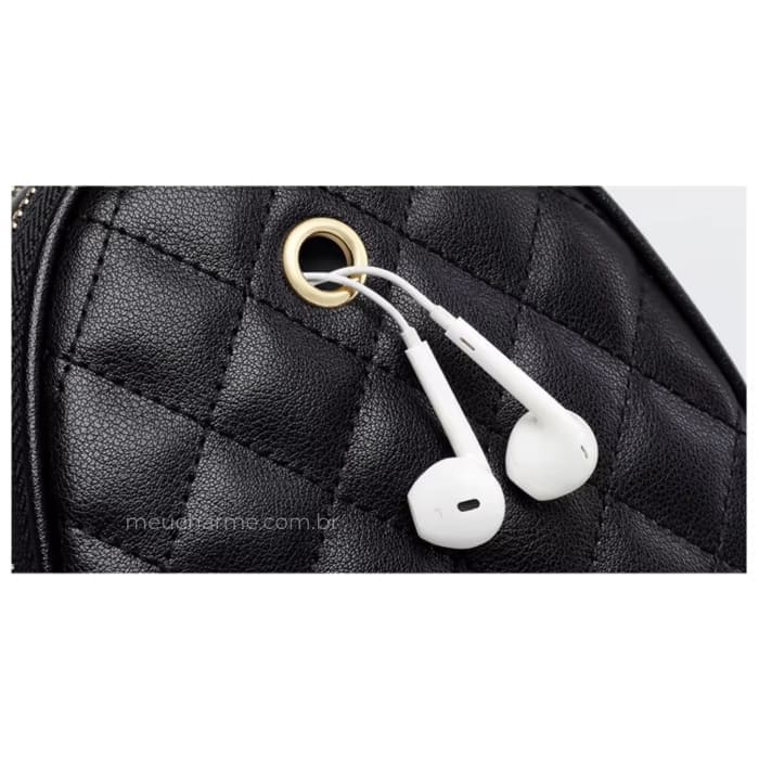 BOLSA FEMININA FOXER FEITA EM COURO REFINADO  MODELO JOLIE BLACK