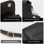 BOLSA FEMININA FOXER  EM COURO BOLSA DE OMBRO MODELO VERONA CROSS