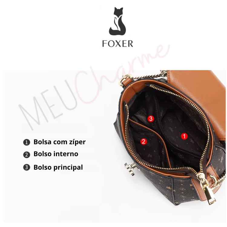 BOLSA DE OMBRO TRANSVERSAL FEMININA FOXER MODELO VELIN