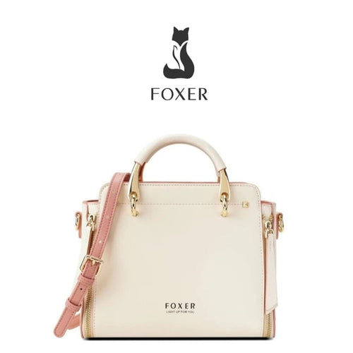 BOLSA FEMIINA EM COURO FOXER MODELO PRESTIGE CABAS WHAIT