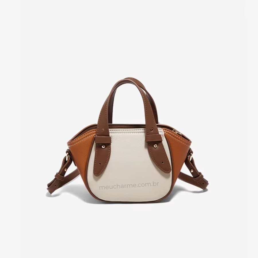 BOLSA FEMININA TRANSVERSAL FOXER FEITA EM COURO  MODELO VÉRONA OFF WHITE