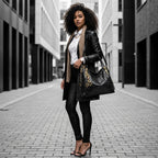 BOLSA FEMININA EM COURO GENNUÍNO FOXER – MODELO BLACK ROYALE