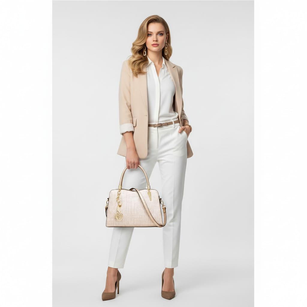 BOLSA FEMININA FOXER FEITA EM COURO GENUÍNO  MODELO  BELLA ROSÊ