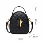 BOLSA FEMININA FOXER FEITA EM COURO REFINADO  MODELO JOLIE BLACK