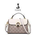BOLSA FEMININA FOXER FEITA EM COURO REFINADO MODELO CÉLINEA GRAY