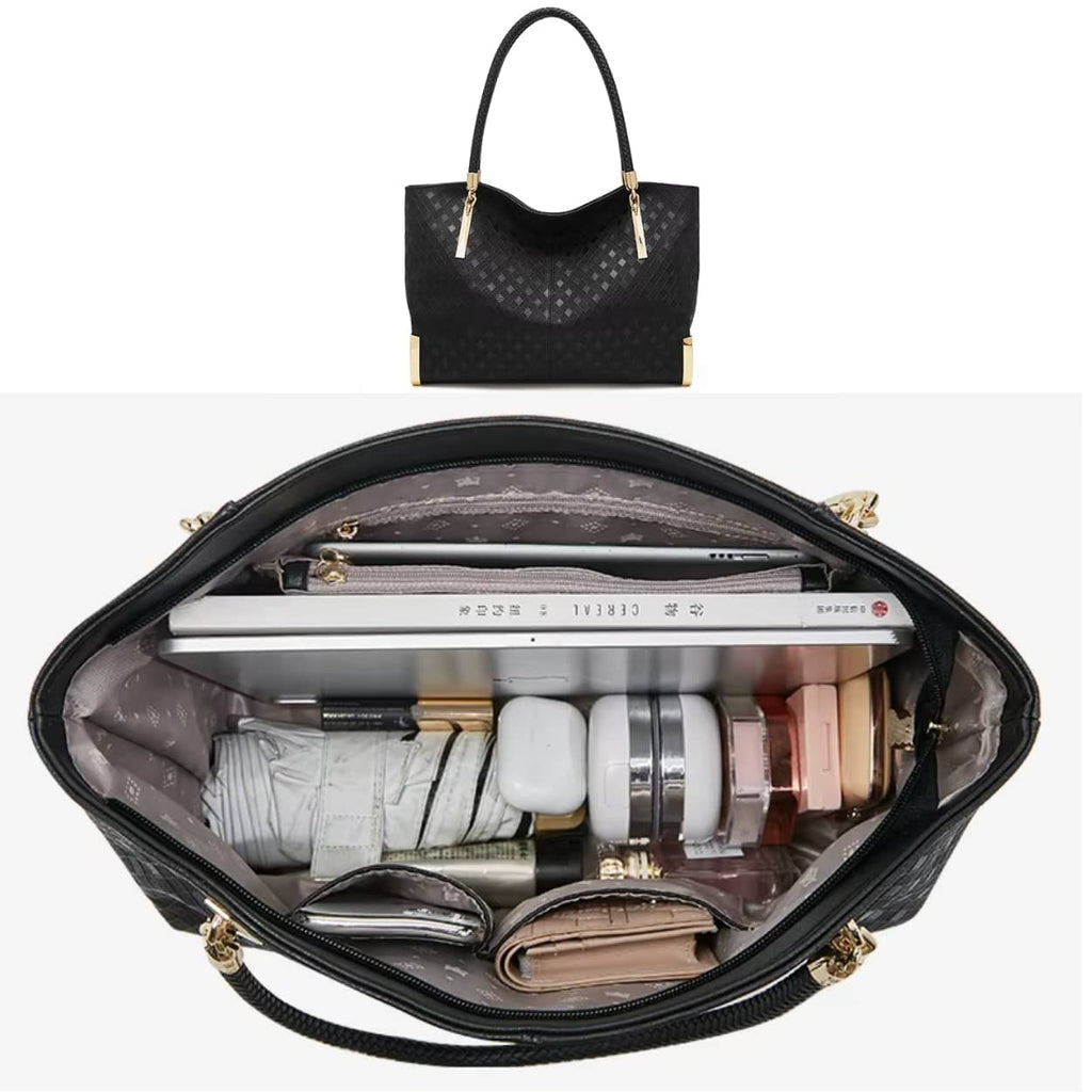 BOLSA FEMININA FOXER FEITA EM COURO GENUÍNO  MODELO LUX DIAMONDBLACK