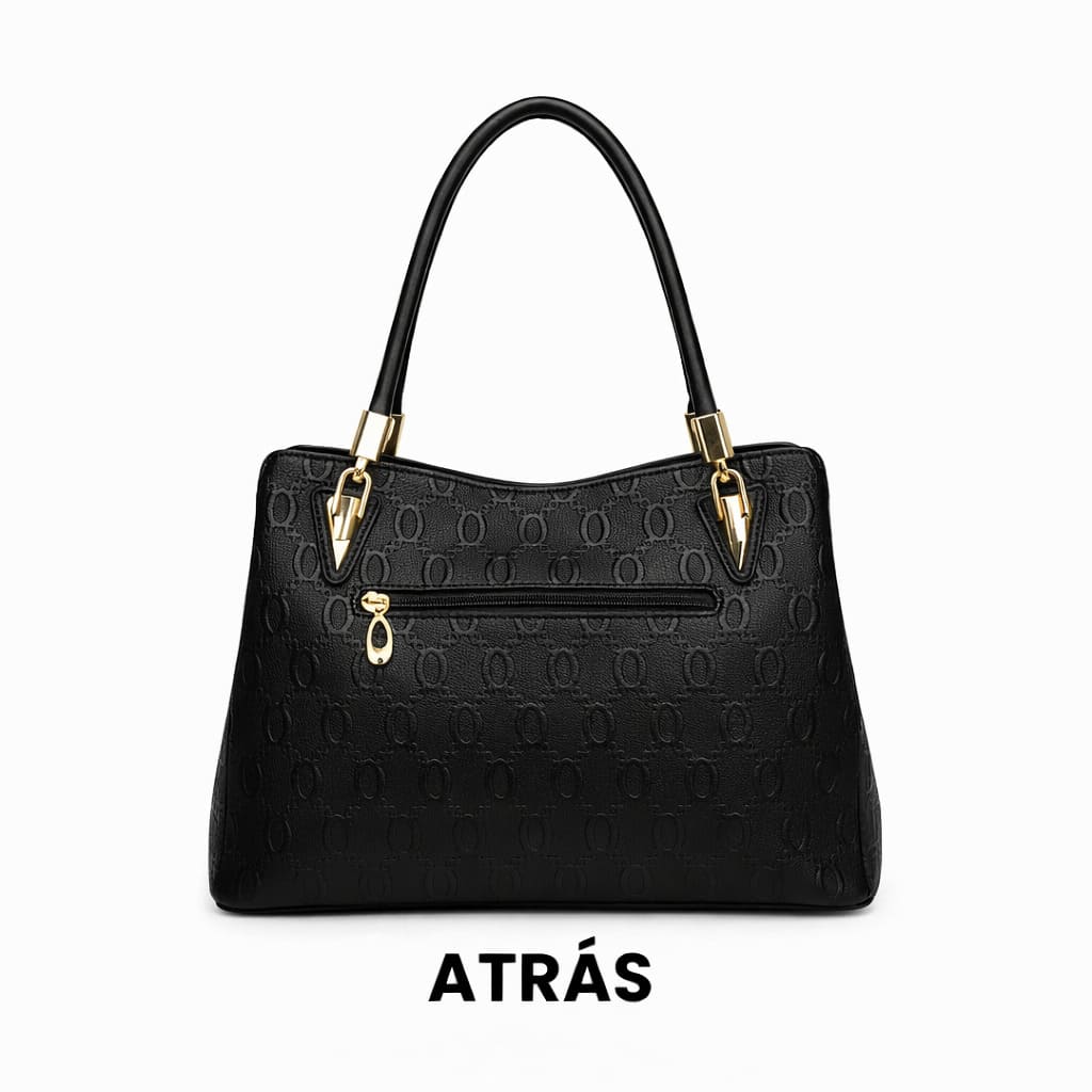 BOLSA FEMININA FOXER EM COURO GENUÍNO MODELO ALMA BLACK