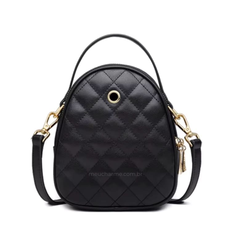 BOLSA FEMININA FOXER FEITA EM COURO REFINADO  MODELO JOLIE BLACK