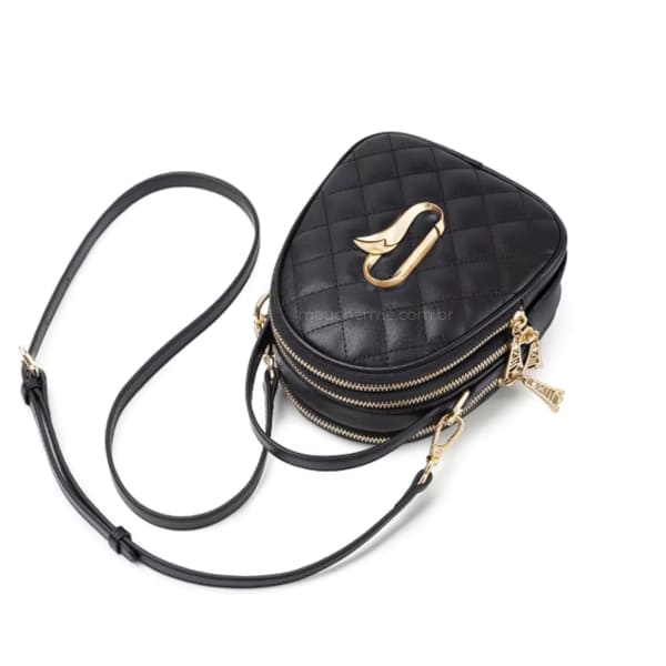BOLSA FEMININA FOXER FEITA EM COURO REFINADO  MODELO JOLIE BLACK