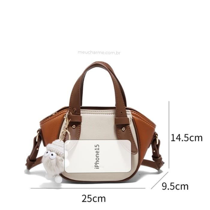 BOLSA FEMININA TRANSVERSAL FOXER FEITA EM COURO  MODELO VÉRONA OFF WHITE