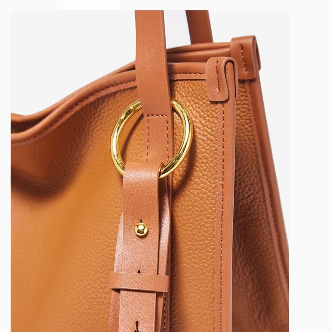 acabamento premium da argola da alça da bolsa  Foxer  Solphi Brown