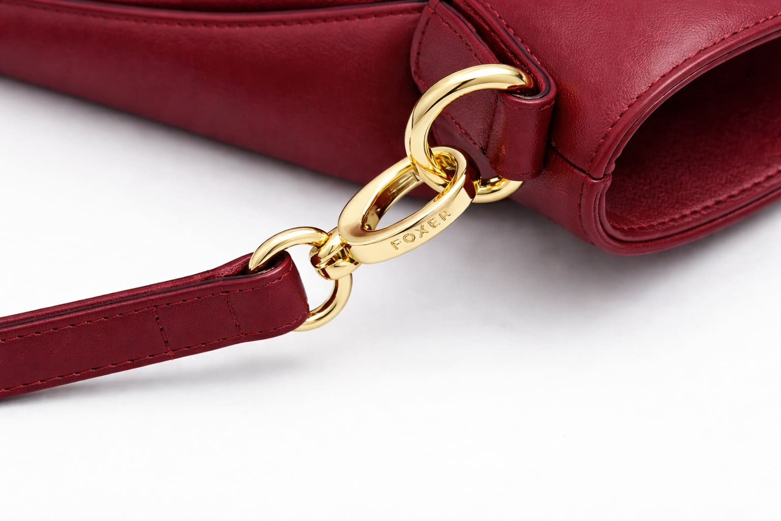 Bolsa Feminina Grande  Feita em Couro Genuíno Modelo  Foxer Vallée Red
