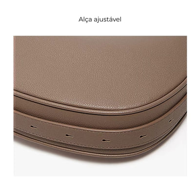 BOLSA FEMININA DE OMBRO FOXER FEITA EM COURO LEGÍTIMO MODELO LUNÉRA BROWN