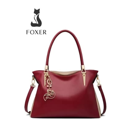 BOLSA FEMININA fOXER FEITA EM COURO GENUÍNO MODELO  BELLA VALLÉE RED